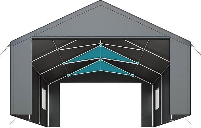 Carport, Heavy Duty Car Port 20x20 FT, Large Car Canopy - Image 5