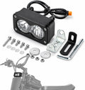 LED Headlight Upgrade Kit Waterproof 3 Pin for Ridstar Q20/Q20 Lite/Q20 Pro with Mount Bracket Front Light Plug and Play Headlight 20W 6000-6500K High Beam Light (White)