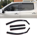4Pcs Side Wind Vent Deflector, in-Channel Style Tape On Dark Smoke Shade Sun by Deebior