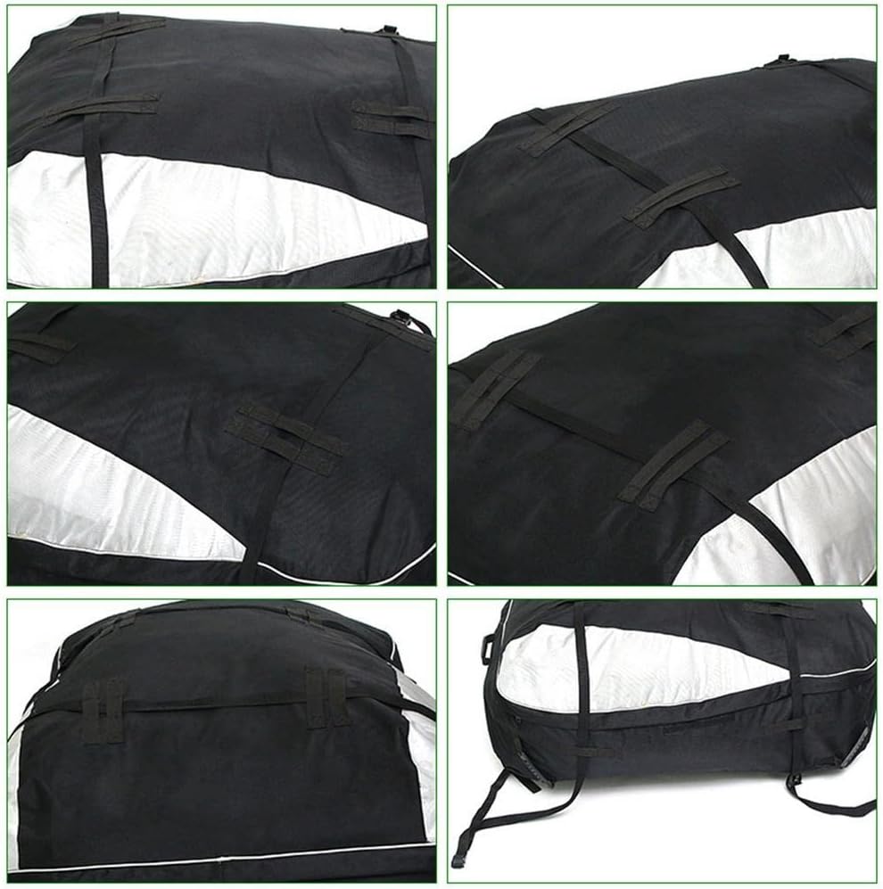 Waterproof Car Cargo Roof Bag Rooftop Luggage Black Storage Travel Pocket 273L for SUV Van Cars