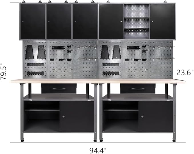 Garage Tool Storage Cabinet Workbench - Image 2