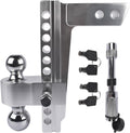 2" receiver adjustable trailer hitch, 10" rise/drop aluminum, main product view