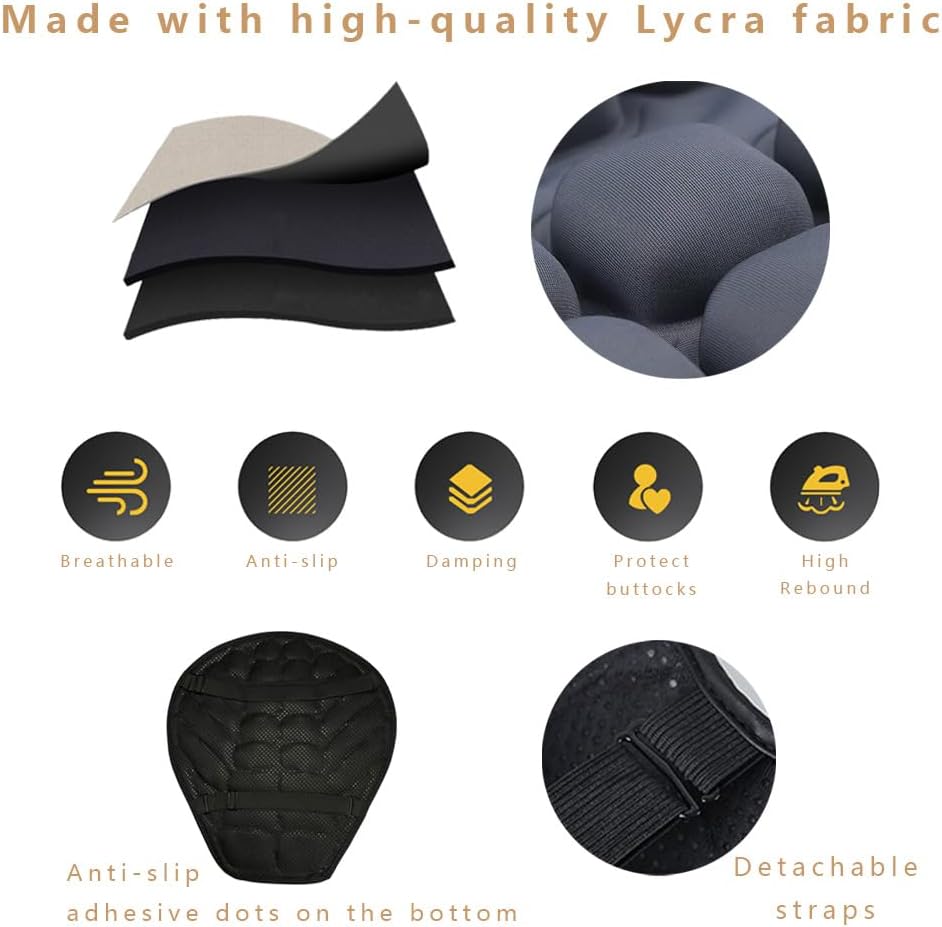 Motorcycle Seat Cushion for CFMoto 675NK 2025+, Waterproof Non-Slip Motorcycle Seat Cover Shock Absorption Breathable for Long Rides