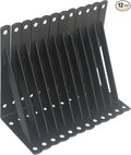 12 Pack L6 x H 3.5" Black Heavy Duty Shelf Brackets by MHMYDZ