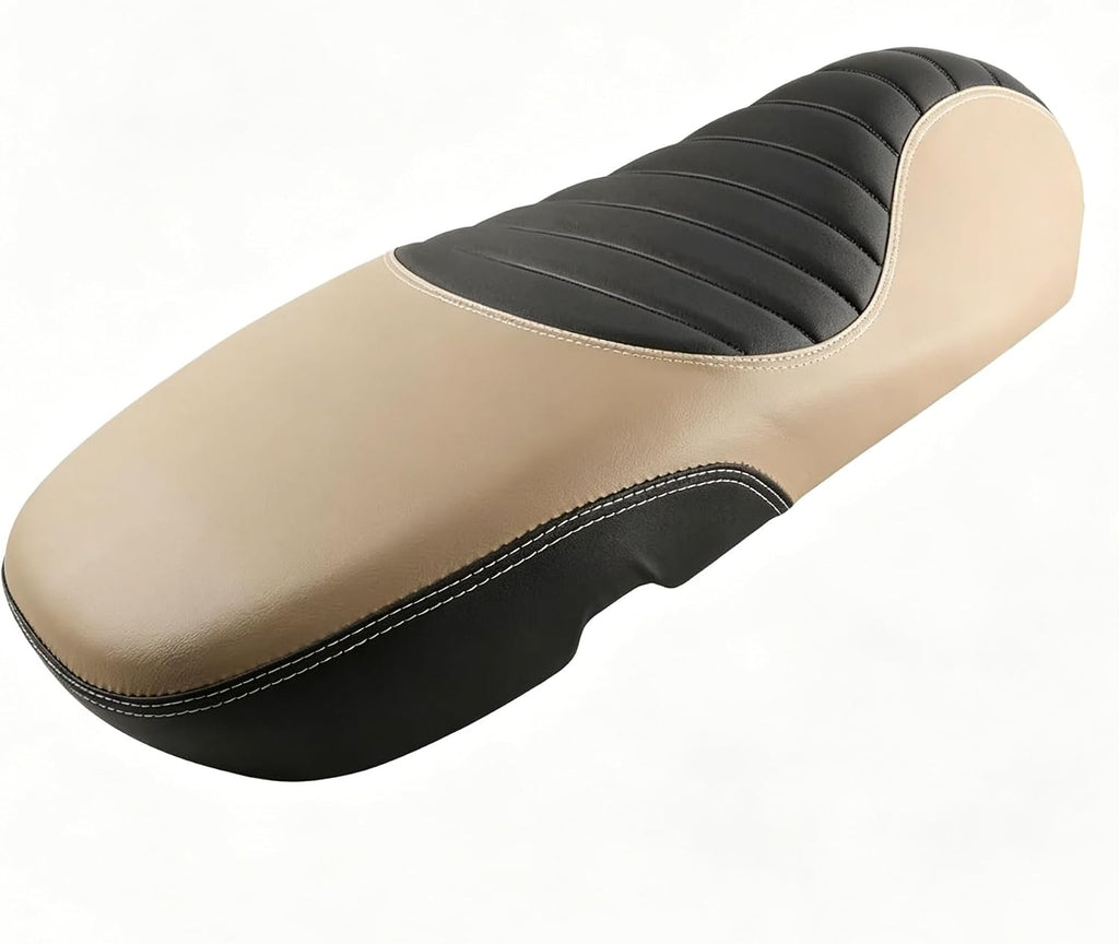 for Vespa Primavera Sprint 125 250 150 50 Leather Seat Cushion Thickened Sponge Insulation Seat Cover Protector (Champagne)