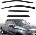 4pcs Front+Rear Smoke Tint Sun/Rain Guard Outside Mount Tape-On Vent Window by LQQDP