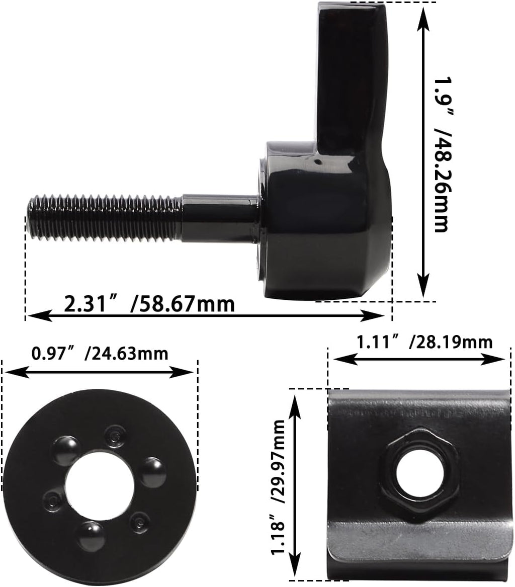 Saddlebag Mount Kit, Set of Hard saddlebag Lever Lock mounting for Harley 1993-later All Touring Models FLT FLHT FLHTCU FLHRC Road King Street Glide Electra Glide,Black