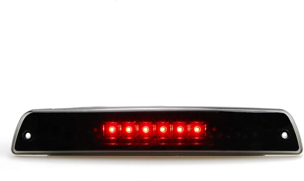 Tresound For 1994-2001 Dodge Ram 1500/2500/ 3500 Third 3rd LED Brake Light Cargo Lamp High Mount Brake Light Replacement (Black+ Smoke Lens)