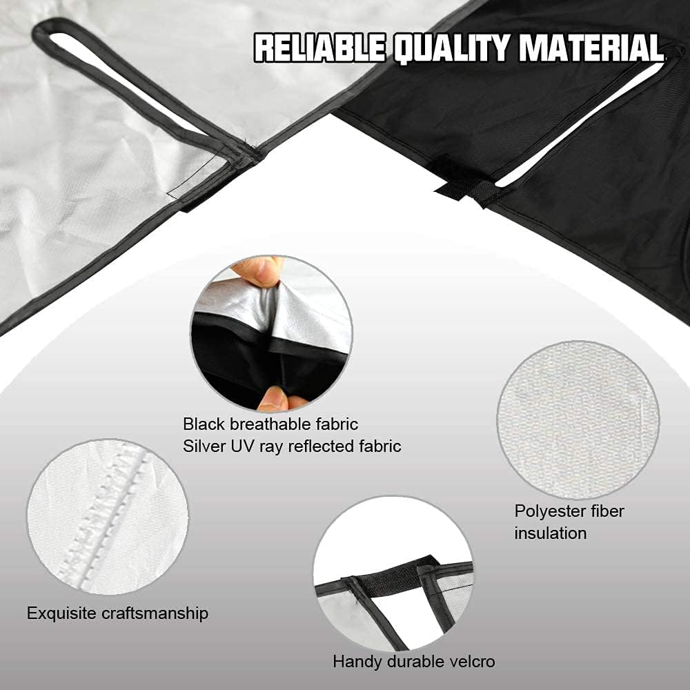 D-Lumina Windshield Sunshade - Compatible with Toyota Tacoma 2024 2025 - Foldable Front Window Sun Protector, Sun Shade, Heat Shield