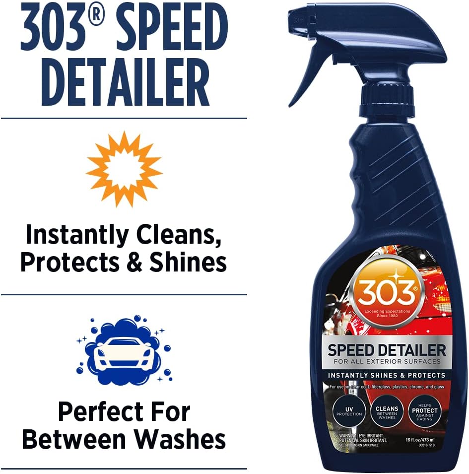 303 Automotive Speed Detailer - Instantly Shines & Protects, Perfect for in Between Washes, Provides Superior UV Protection, Helps to Repel Dust & Dirt, 32oz (30246CSR) Packaging May Vary