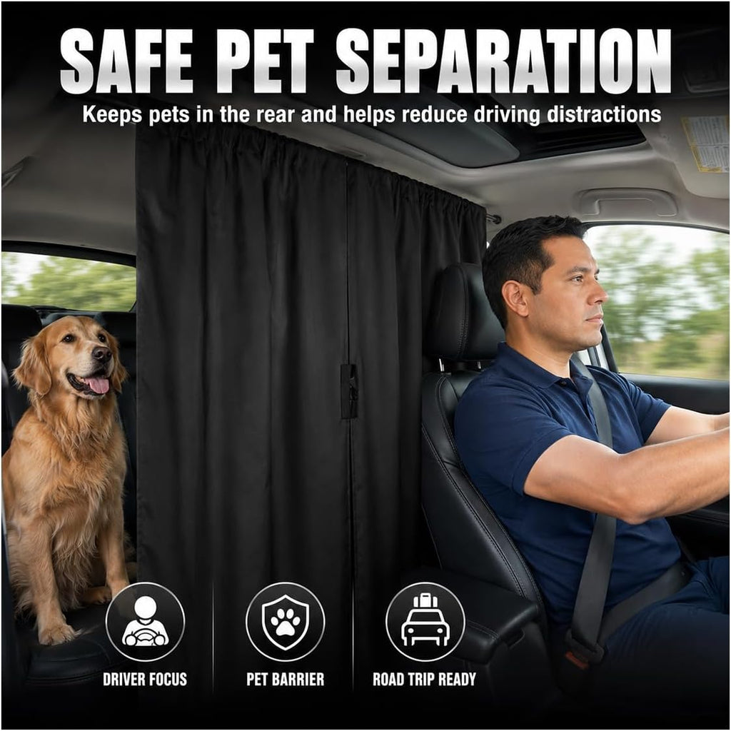 Car Window Shades, Universal UV Blocking Car Side Window Cover, Auto Divider Privacy Curtains, Removable Vehicle Interior Sunshade for Sleeping, Camping, Traveling(3PCS)