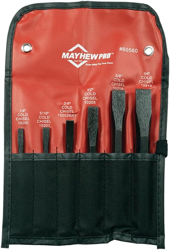 mayhew pro 60560 cold chisel kit, 6-piece, main product view