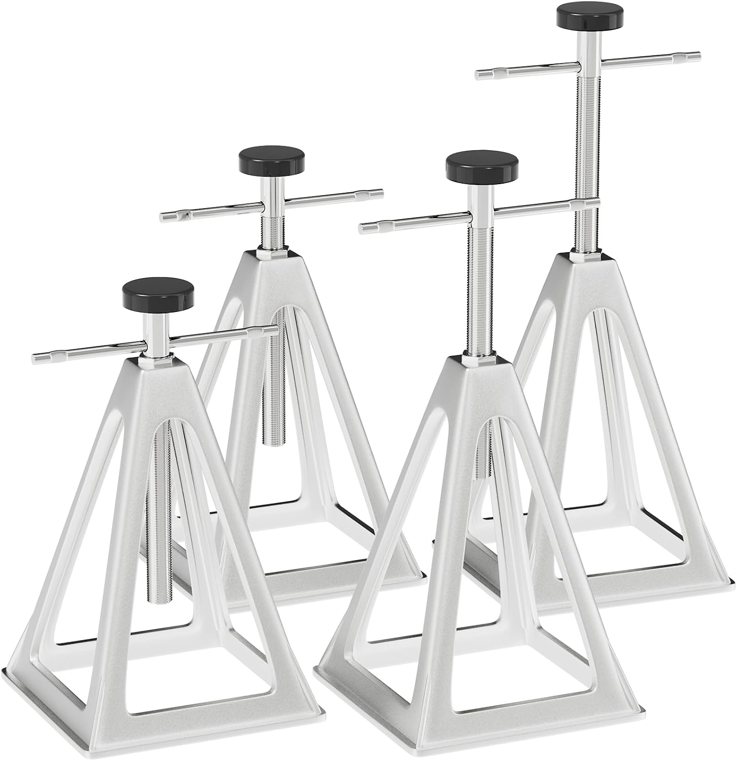 RVGUARD RV Stack Jacks 4 Pack, Aluminum Stabilizer Jacks for RV Trailer Camper, Single Support Up to 6000 Lbs, Adjustable from 11" to 17"