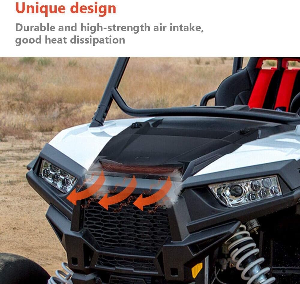 KEMIMOTO UTV Turbo Hood Compatible with 2014-2018 RZR XP 1000 / XP Turbo / 1000S / RZR 900 1000 Hood Scoop Replacement Air Intake Kit ABS Material Impact Resistant #2881467