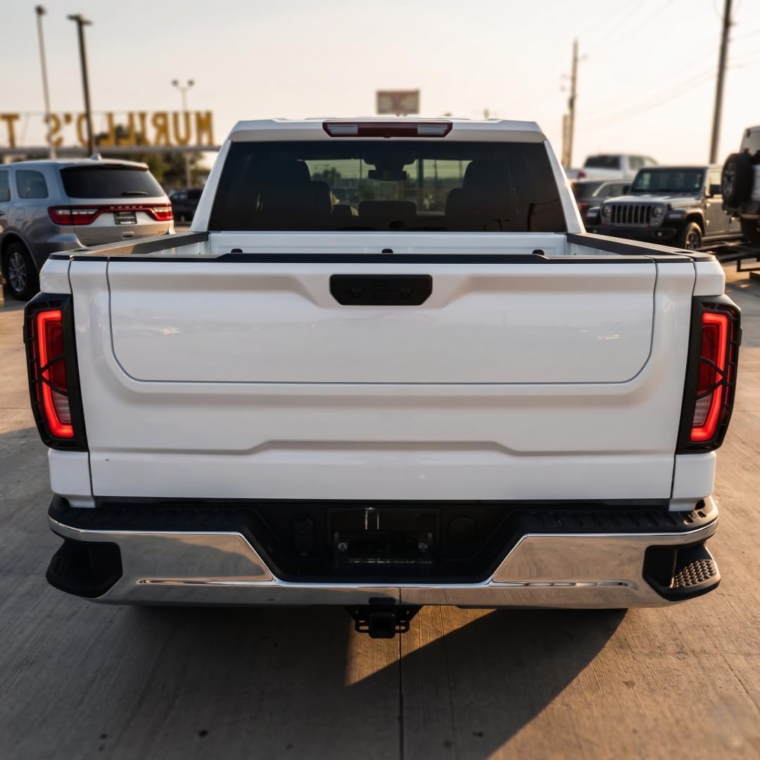 Narpes-Tail Light Rear Lamp Protective Guards Decoration Fit for GMC Sierra 1500 2500HD 3500HD 2019-2025 2026 Taillight Shell Frame Shield Denali SLT AT4 Exterior Accessories