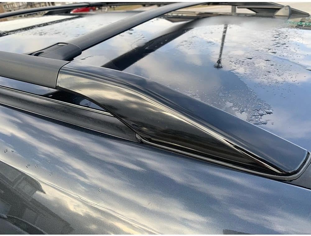 Rooftop Cargo Carrier 4pcs Black ABS Roof Rack Caps for Lexus for RX330 for RX350 for RX400 2004-2007 2008 2009 Rack Bar Rail End Shell Roof Racks Boxes