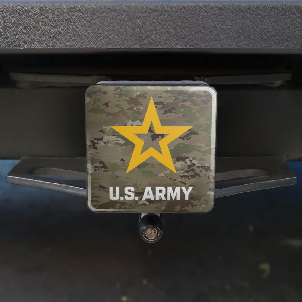 GRAPHICS & MORE U.S. Army Logo on Camo Tow Trailer Hitch Cover Plug Insert