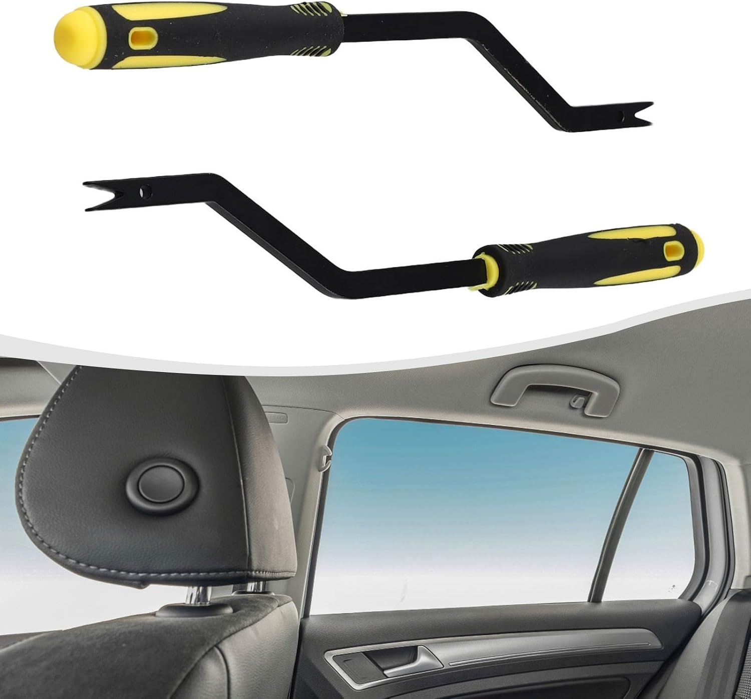 Roof Grab Handle Release Tool 8.9 Inch Metal and Plastic Ergonomic Grip for Golf T10518 T10518A for SKODA, Easy Removal and Replacement of Automotive Interior Handles(2pcs)