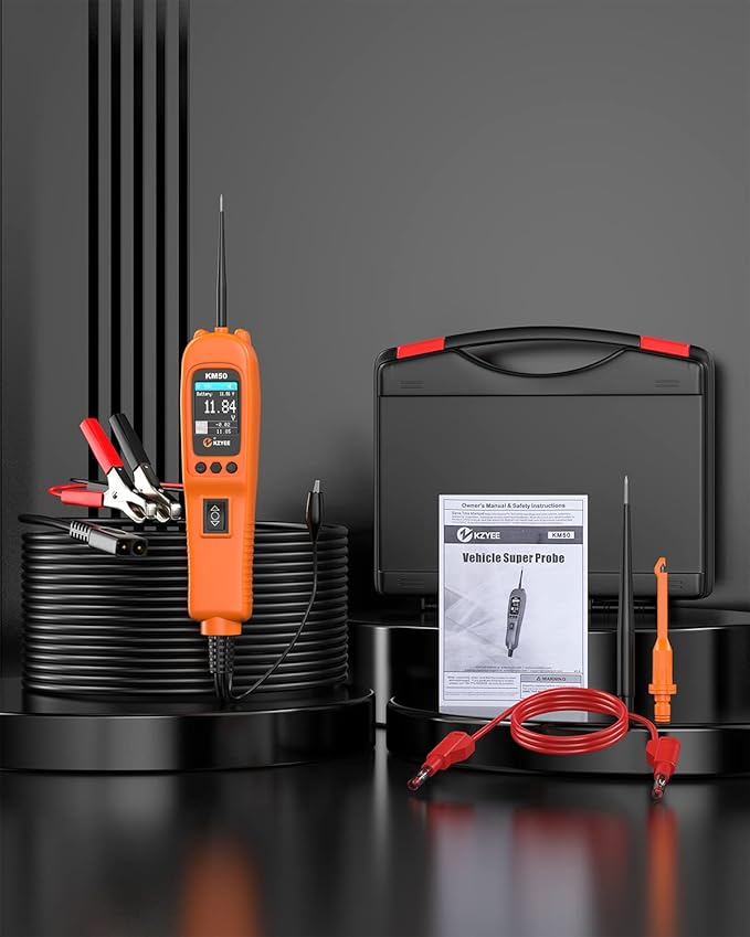 KZYEE KM50 Power Circuit Probe Kit - 12V/24V Automotive Circuit Tester Current - Image 8