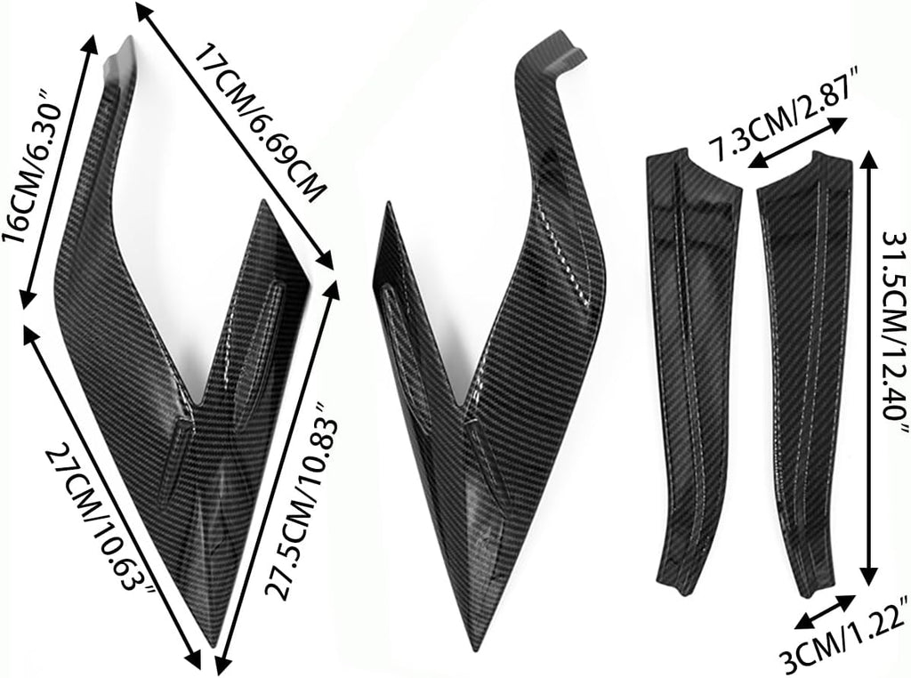 Car Accessories Fit for Toyota RAV4 2019 2020 2021 2022 2023 2024 2025 Tail Light Lamp Cover Frame Decor Trim (Carbon Fiber Style) ABS 4 PCS