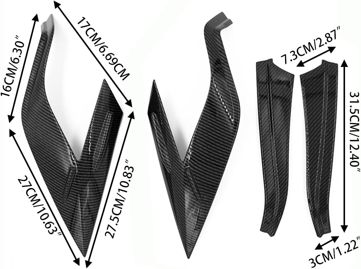 Car Accessories Fit for Toyota RAV4 2019 2020 2021 2022 2023 2024 2025 Tail Light Lamp Cover Frame Decor Trim (Carbon Fiber Style) ABS 4 PCS