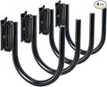 4-Pack 4" E Track J Hooks, Heavy Duty Black Steel Hanger 1, 400lbs Break by MorScan