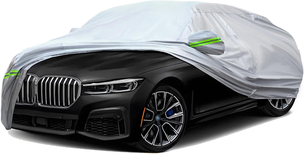 TUCAREST 6-Layers Premium Full Car Cover Hard Shell Zipper Design Waterproof