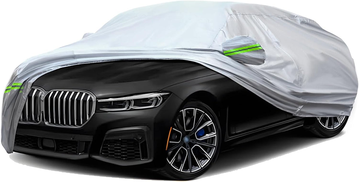TUCAREST 6-Layers Premium Full Car Cover Hard Shell Zipper Design Waterproof