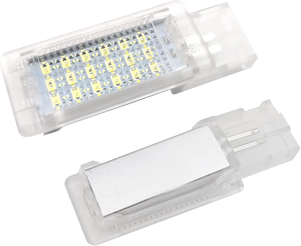 iJDMTOY Xenon White LED Compartment Glove Box or Footwell Lights Compatible with Volkswagen Jetta GTI Altas CC Eos, Powered by 3W 18-SMD LED Lights, Replace OEM Incandescent Lamps