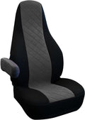 Seat Cover Basic fits Freightliner Cascadia 125,116,126(2014-Cur) | Semi Truck Seat Cover in One Integrated Piece - 33" Backrest & Seat Cushion, Truck Interior Accessories, Breathable Velour