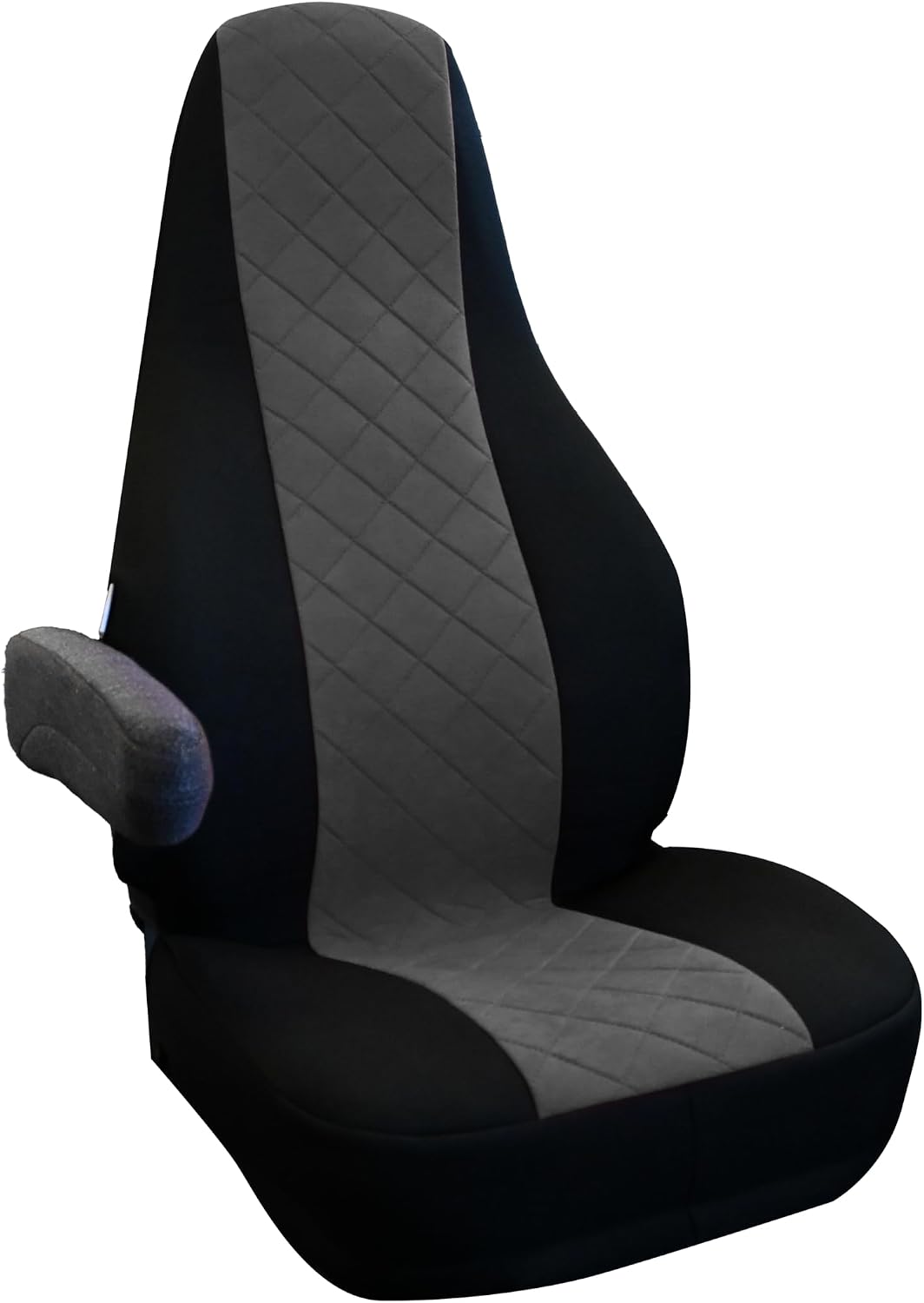 Seat Cover Basic fits Freightliner Cascadia 125,116,126(2014-Cur) | Semi Truck Seat Cover in One Integrated Piece - 33" Backrest & Seat Cushion, Truck Interior Accessories, Breathable Velour