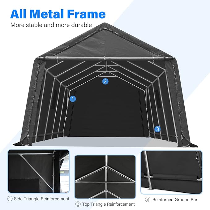 ADVANCE OUTDOOR 13x20 ft Garage Tent Carports - Image 3