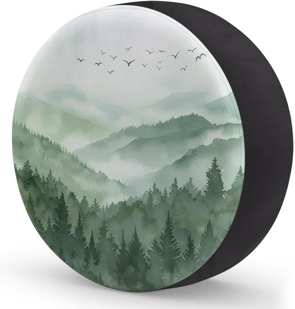 Spare Tire Cover Watercolor Wheel Covers Protectors Waterproof Dust-Proof Universal Fit Trailer, RV, SUV and Many Vehicle 15 Inch,A-139
