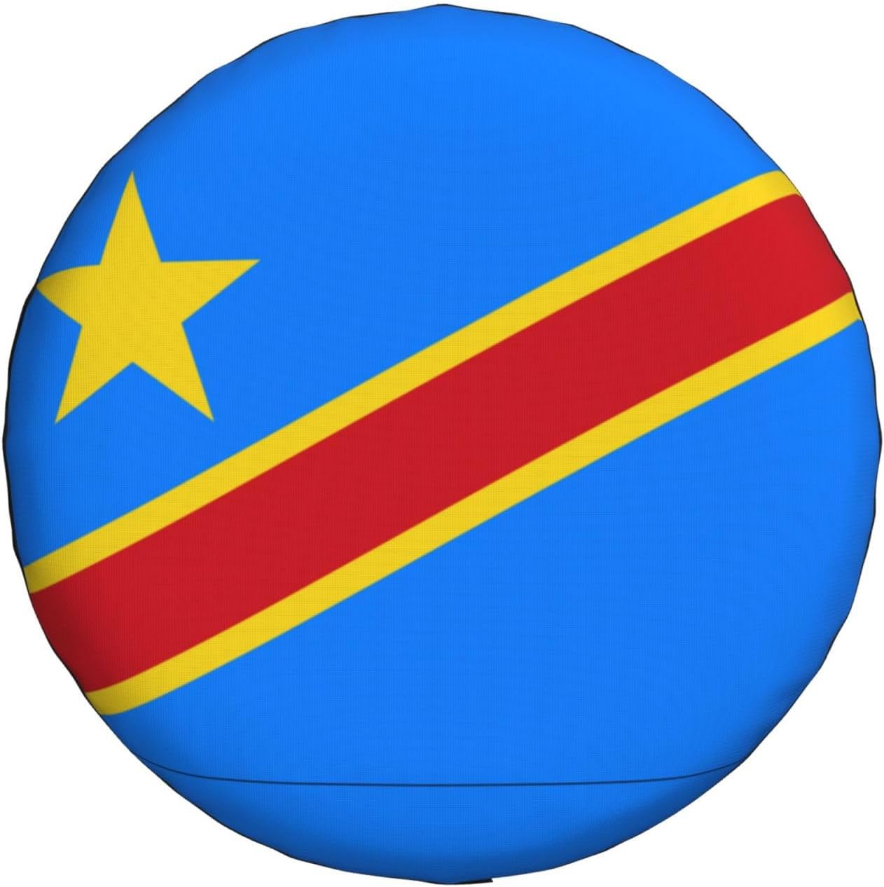 Flag of the Congo Print Universal Spare Tire Cover for RV, Jeep | Wheel Protector Fits Rv, Trailer, Jeep, Shield Tires From Sun, Dirt And Rain For Outdoor Storage
