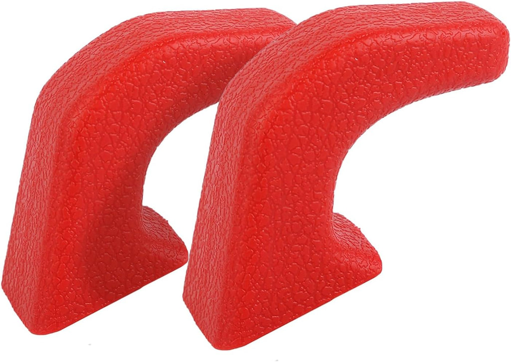 JWWY Bumper Tow Hook Covers Tow Trailer Hitch Receiver Cover Towing Hitch Rubber Sleeve Protector Cover Trim Fit for 2007-2026+Jeep Wrangler JL Gladiator JT 4XE JK Exterior Accessories 2pcs Red