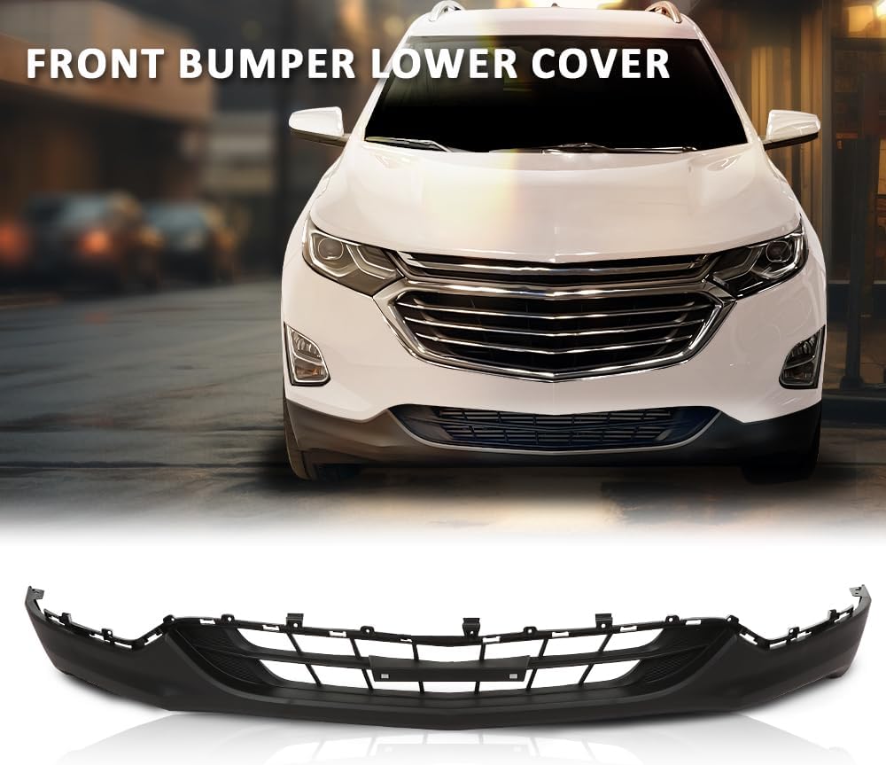 G-PLUS Front Bumper Lower Cover Fit Chevy Equinox 2018-2021 Black | Bumper Cover,GM1015149,84150755,1Pc