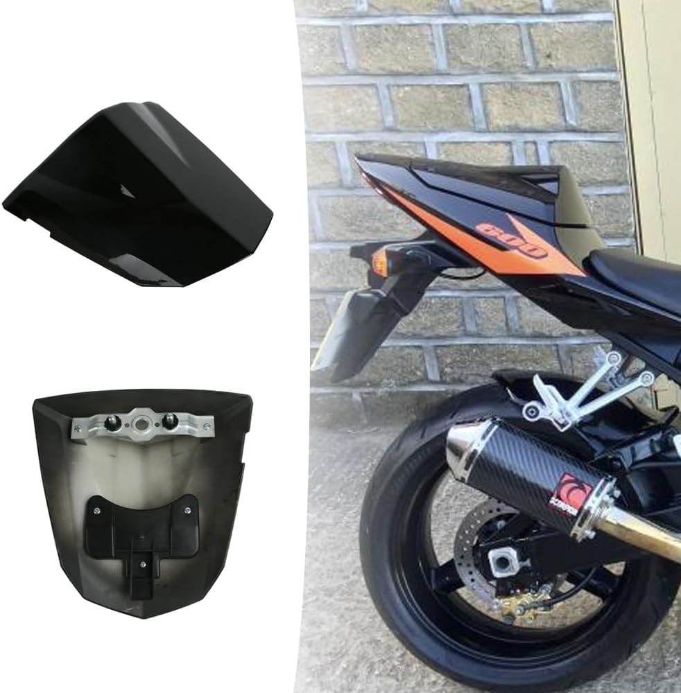 Motorcycle Rear Seat Cowl Passenger Rear Seat Cover Pillion Tail Cover Fit for Suzuki GSXR600 GSXR750 K4 2004 2005 GSXR 600 GSXR 750 04 05 ABS Plastic Fairing Rear Seat Cover Cowl (Gloss Black)