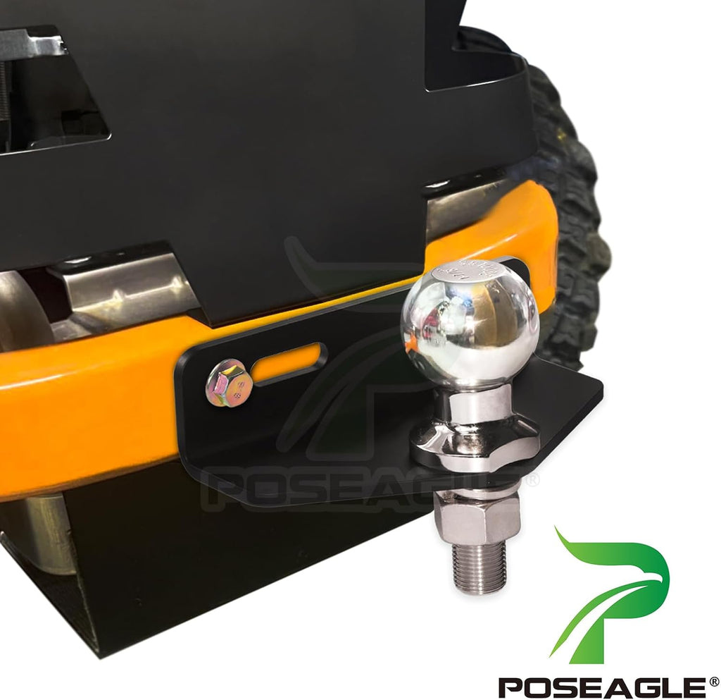 [Upgraded Universal Heavy Duty Zero Turn Mower Trailer Hitch | Include Chrome Trailer Hitch Ball, 3,500 lbs, 2 Inch Diameter, 3/4 x 2-Inch Shank and L Socket Wrench
