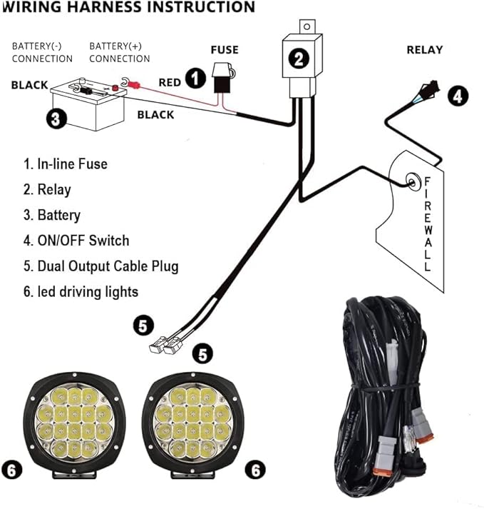 BIGLION.X 5Inch 160W Round Led Driving Lights Off Road Spot Lights Offroad - Image 9