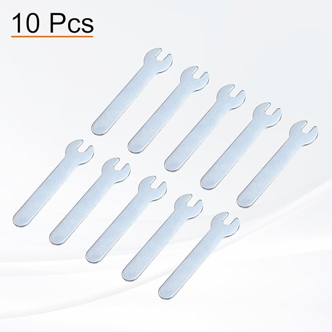 HARFINGTON 10pcs Small Wrench 5x66x1.5mm Metric U-Shaped Single Open Ended - Image 3