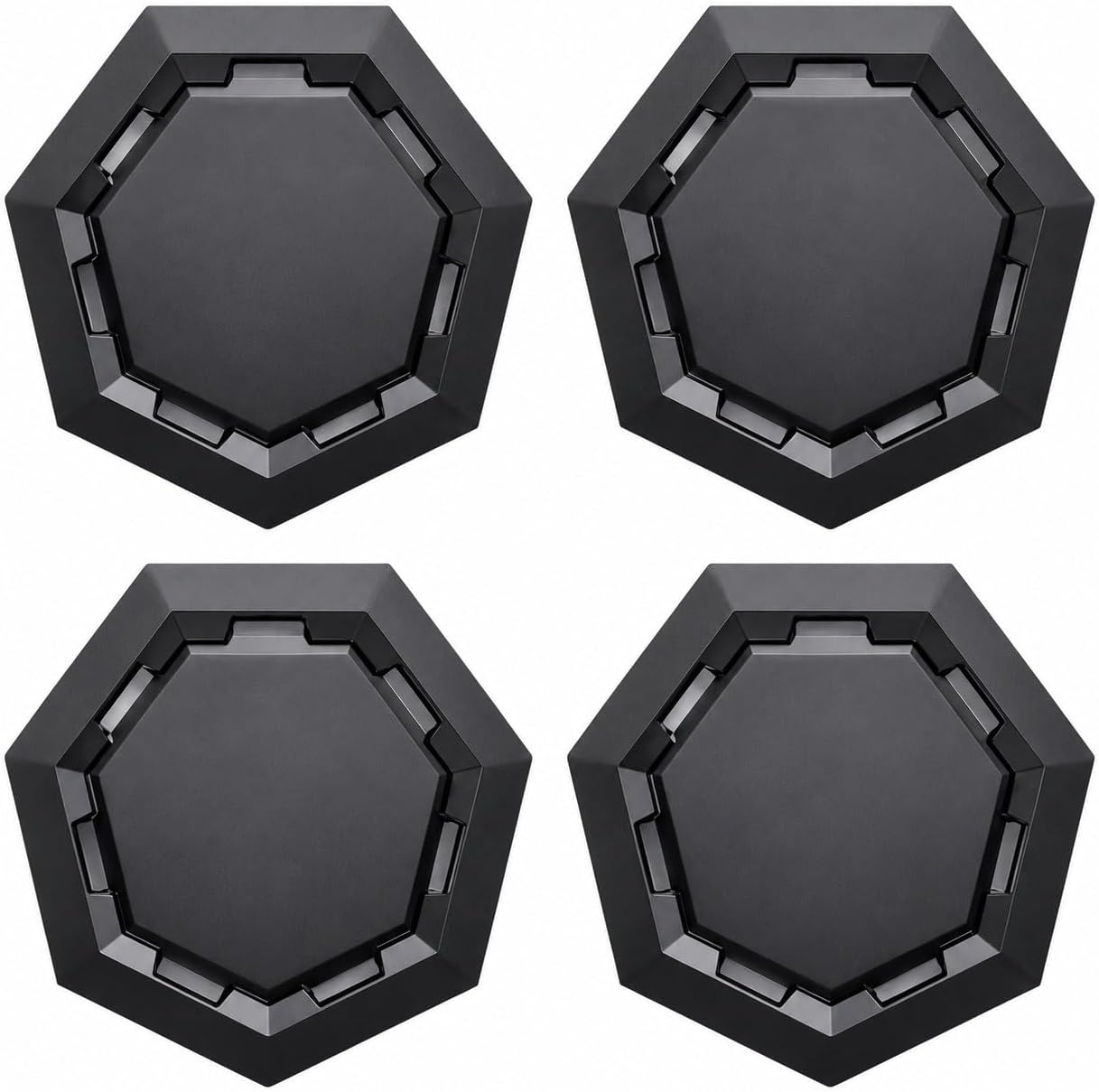 Cyber Wheel Cap Kit for Tesla Cybertruck, Set of 4 Wheel Center Cap Covers, Retail Box Included, Factory-Style Matte Black Replacement Wheel Caps