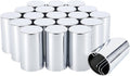 33mm x 3 1/2" Lug Nut Cover ABS Chrome Plastic Cylinder Nut Cover, Push-On fit Hub Piloted Wheels, Complete Axle Cover Kits, Lug Nut Covers for Semi Trucks Trailers, 20 Pack