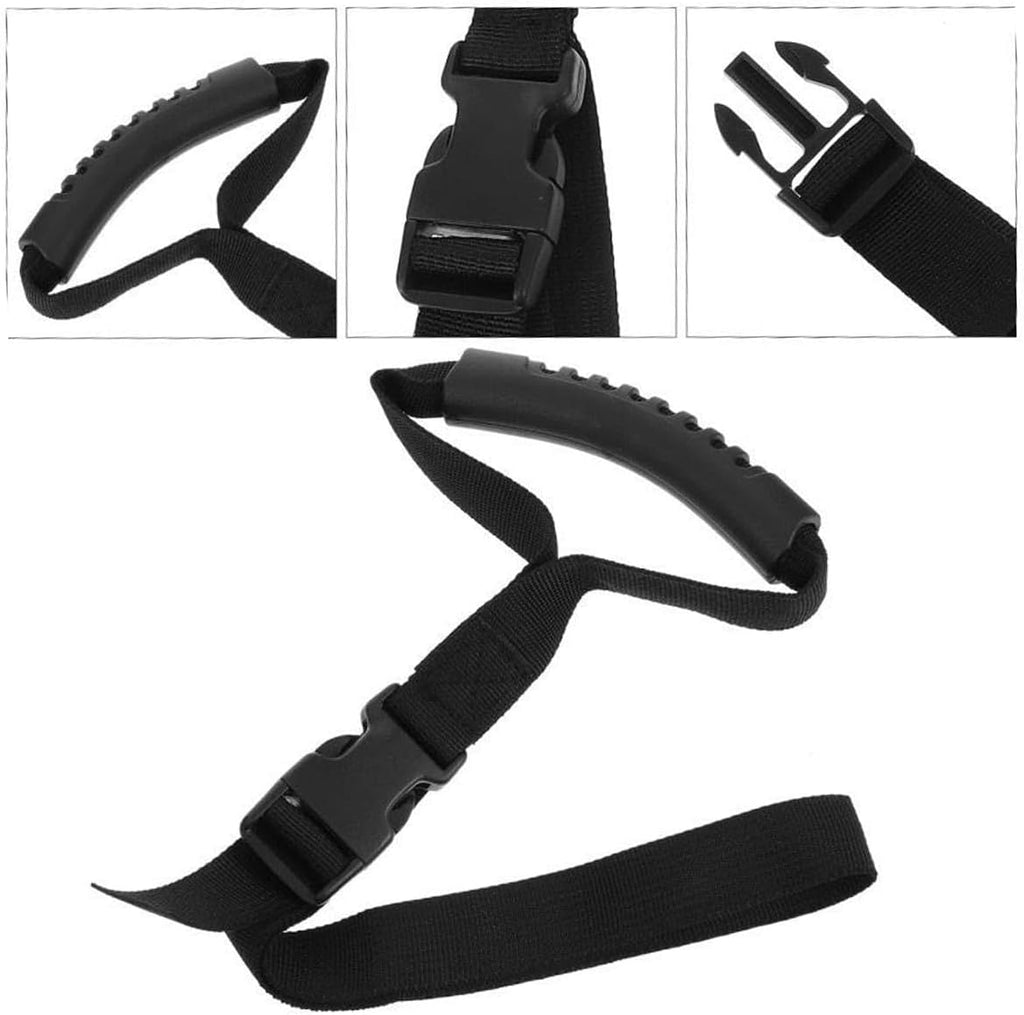 Car Door Handle Assist Strap, Adjustable Vehicle Entry Support Grab Grip Pouch Automotive Safety Cane Bar Accessory (Black)