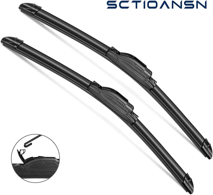 3 Wipers Set for Mitsubishi Mirage 2014-2020, Windshield Wiper Blades Original - Image 2