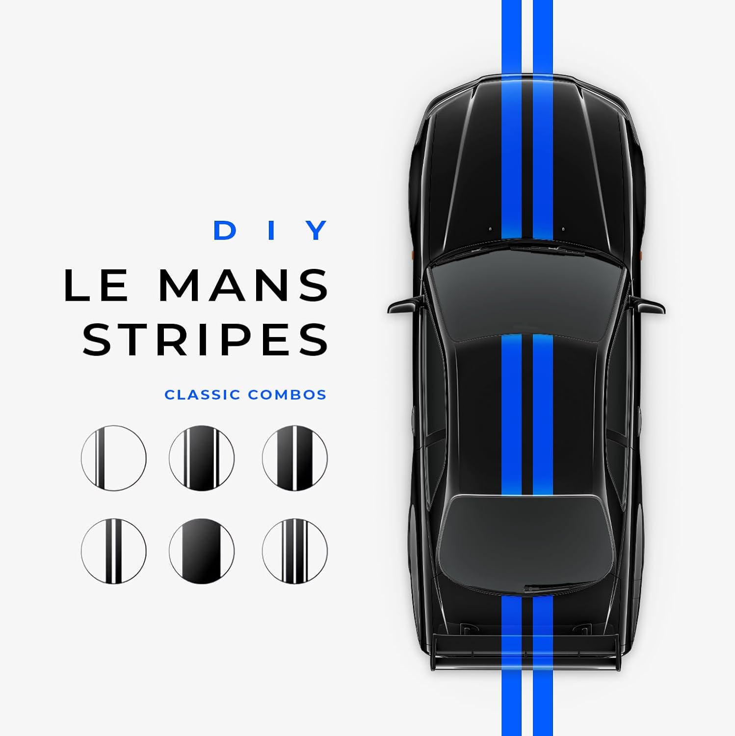VViViD Vinyl Tape Pinstripe Blue Reflective Gloss Adhesive Automotive Film (1" x 20ft)