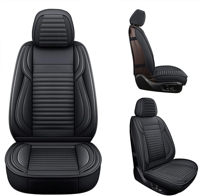 LINGVIDO Car Seat Covers, Breathable and Waterproof Faux Leather Automotive - Image 3