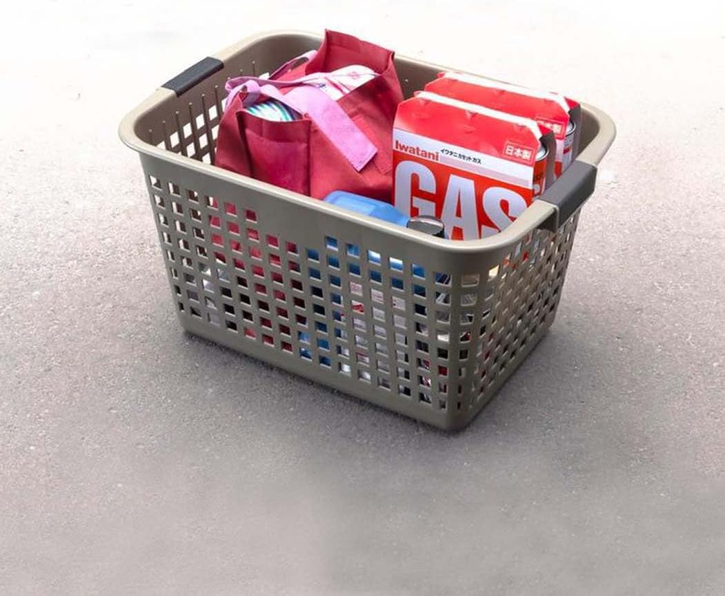 Fudogiken F05908 Mesh Cargo Basket, Olive Large Capacity, Width 24.0 x Depth 16.3 x Height 13.4 inches (61 x 41.5 x 34 cm), Made in Japan