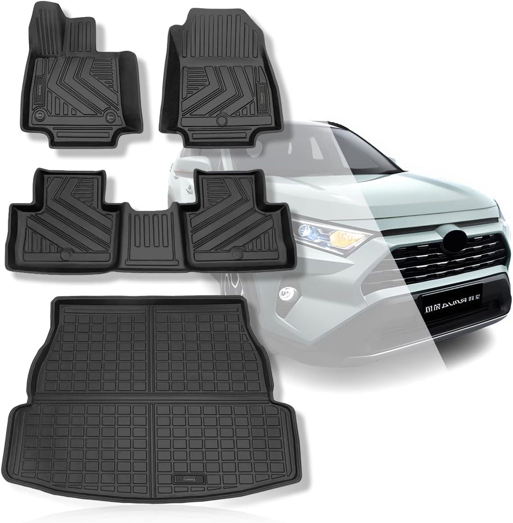 Vanseno Compatible for 2019-2025 Toyota Rav 4 Floor Mats & Cargo Liners Car