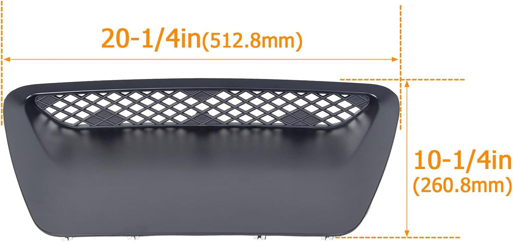 ECOTRIC Front Hood Scoop Molding Bezel Compatible with 2004-2005 Dodge Ram 1500 SRT Replace for YL23TZZAB 5029770AA Air Flow Intake Scoop Cover Hood Vent Grille