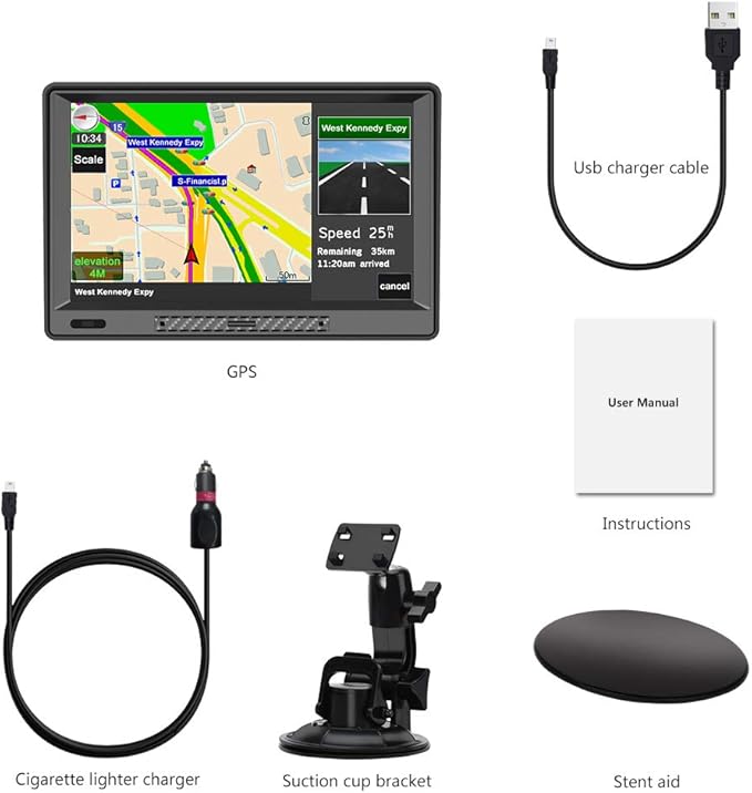 GPS Navigator for Car, Latest 2025 Map, 9 inch Touch Screen Real Voice Spoken - Image 7